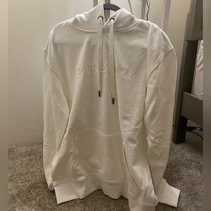 White Burberry hoodie